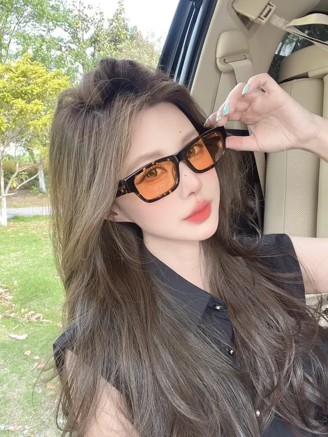 Prada Spotted Black and White Rectangular Sunglasses 4