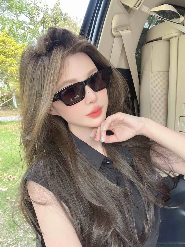 Prada Spotted Black and White Rectangular Sunglasses 5