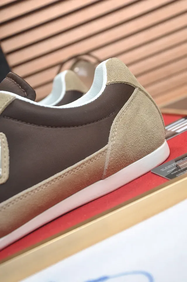 Prada Two-Tone Suede and Leather Lifestyle Sneakers 4