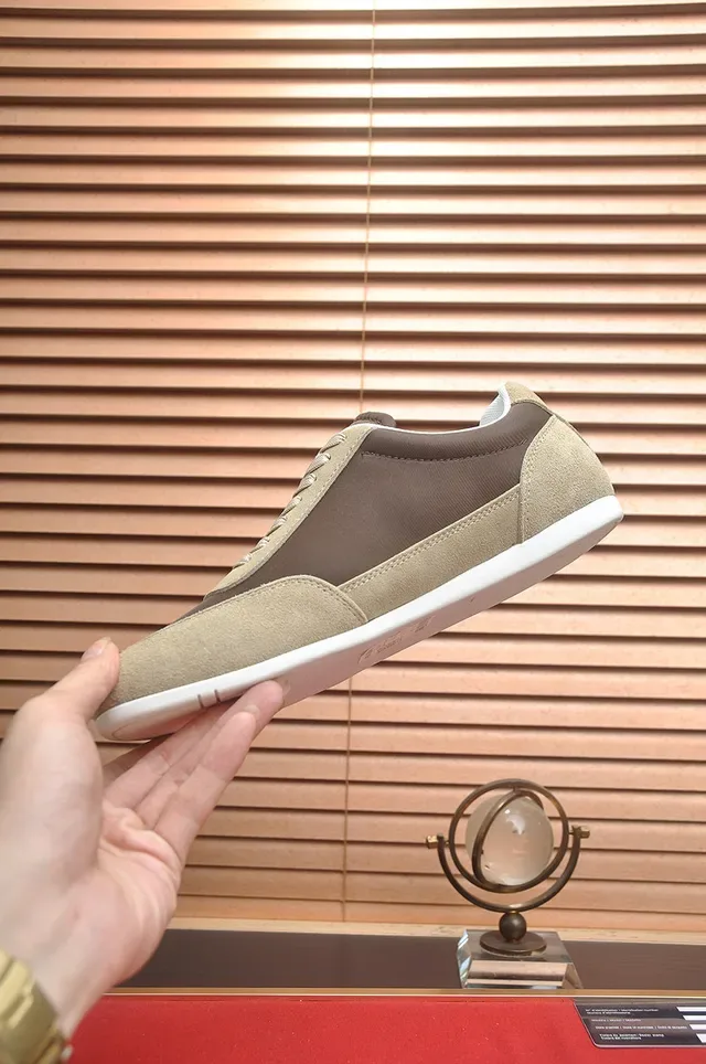 Prada Two-Tone Suede and Leather Lifestyle Sneakers 9