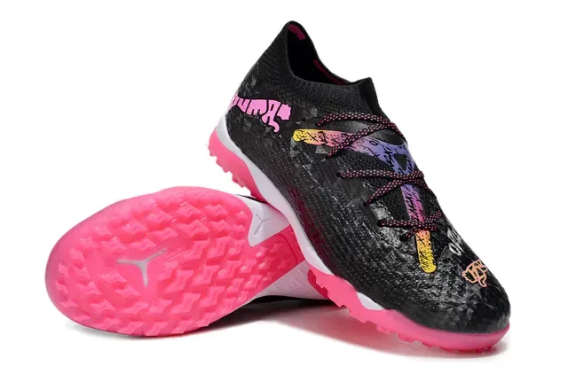 Puma Future Z Black Pink Sock-Fit Collar Textured Synthetic Upper Sneakers 4