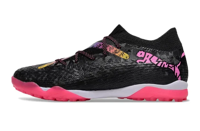 Puma Future Z Black Pink Sock-Fit Collar Textured Synthetic Upper Sneakers 7