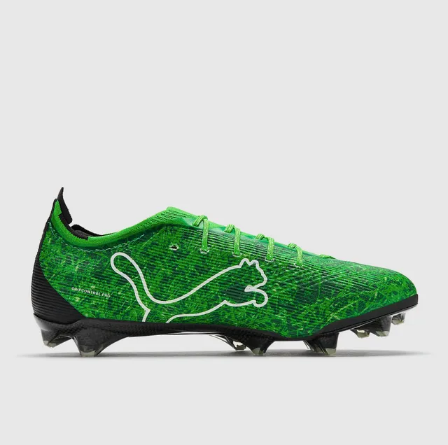 Puma Future Z Verde Branco Parte superior tricotada Padrão texturizado de grama Campo firme Sapatos de futebol 5