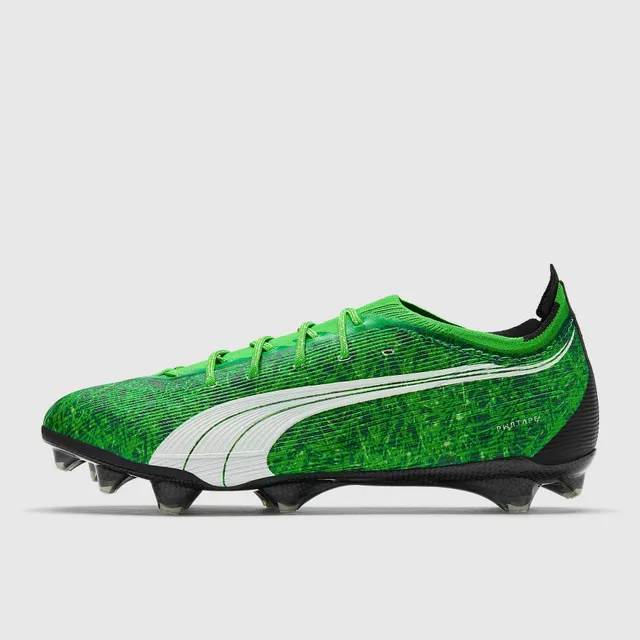 Puma Future Z Verde Branco Parte superior tricotada Padrão texturizado de grama Campo firme Sapatos de futebol 6