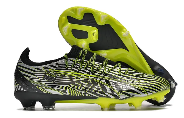 Puma Future Z Chaussures de football orange bleu à empeigne en knit de coupe basse lacets asymétriques pour terrain ferme 4