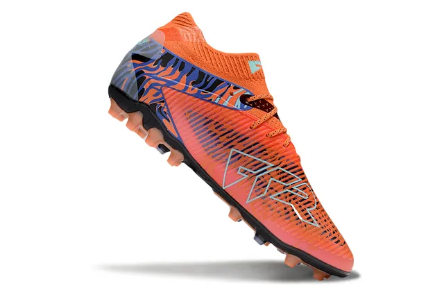 Puma Future Z orange bleu low-cut sock-fit collar terrain ferme chaussures de football 2