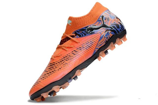 Puma Future Z orange bleu low-cut sock-fit collar terrain ferme chaussures de football 3