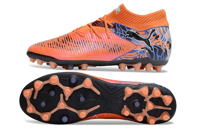 Puma Future Z orange bleu low-cut sock-fit collar terrain ferme chaussures de football 6