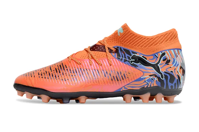Puma Future Z orange bleu low-cut sock-fit collar terrain ferme chaussures de football 7