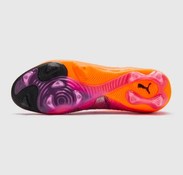 Puma Future Z Orange Purple Knit Upper High-Cut Sock Collar Firm-Ground Soccer Shoes 13