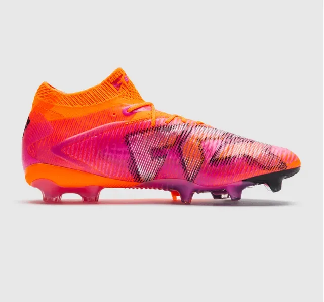 Puma Future Z Orange Purple Knit Upper High-Cut Sock Collar Firm-Ground Soccer Shoes 14