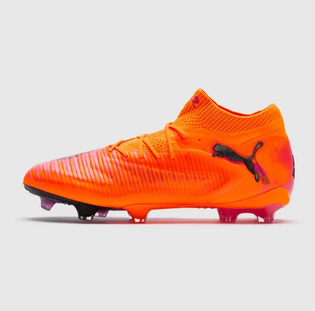 Puma Future Z Orange Purple Knit Upper High-Cut Sock Collar Firm-Ground Soccer Shoes 15