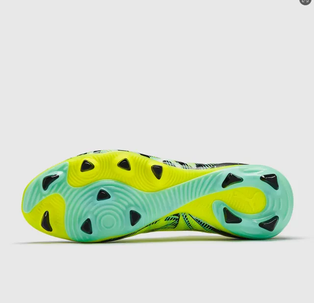Puma Future Z jaune vert bas cut haut à encolure chaussette sol ferme chaussures de football 13