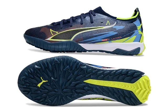 Puma Navy Yellow Low-Profile Sock-Fit Upper Dynamic Multicolor Gradient Overlay Sneakers 6