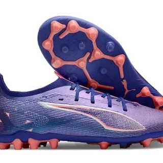 Puma Purple Blue Low-Cut Textured Synthetic Upper Firm-Ground Soccer Shoes
