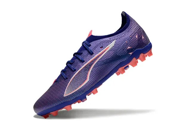 Puma Purple Blue Low-Cut Textured Synthetic Upper Firm-Ground Soccer Shoes 3