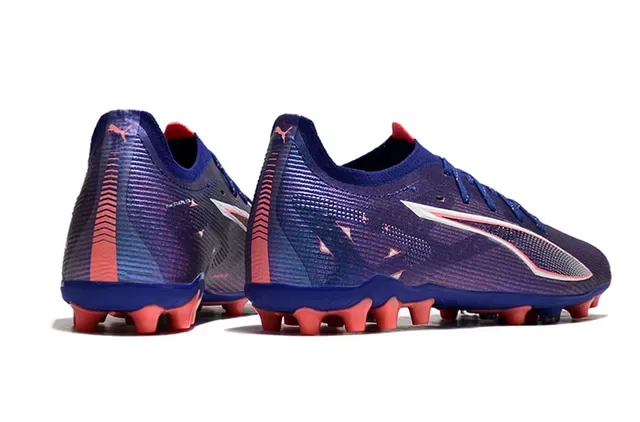 Puma Purple Blue Low-Cut Textured Synthetic Upper Firm-Ground Soccer Shoes 5