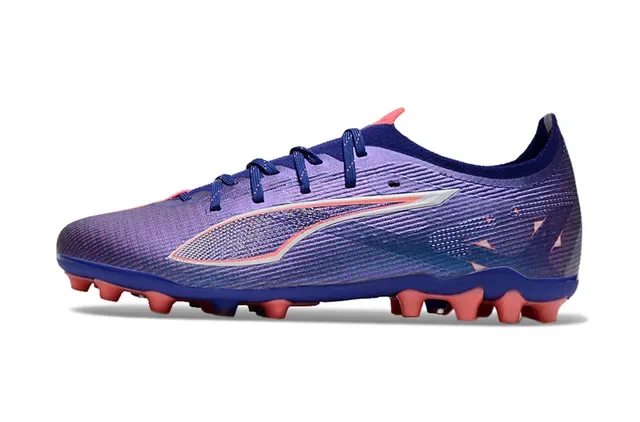 Puma Purple Blue Low-Cut Textured Synthetic Upper Firm-Ground Soccer Shoes 7