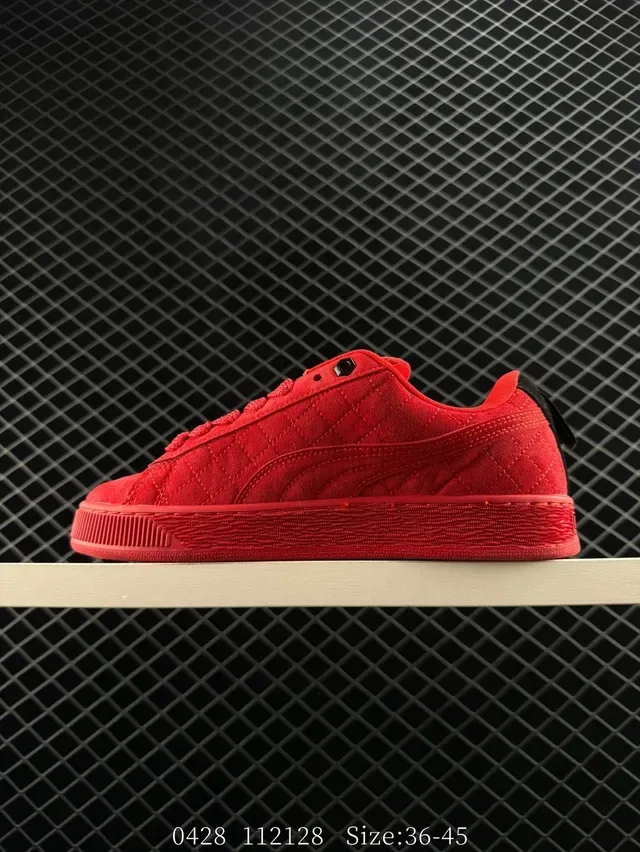 Puma Suede 50 Break Rouge Blanc matelassé haut Formstrip logo latéral lifestyle sneakers 5