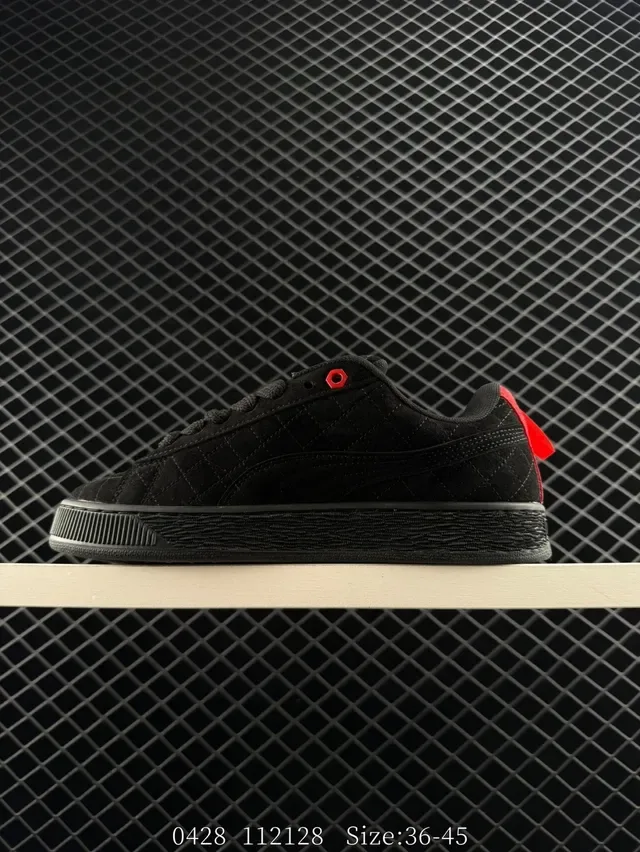 Puma Suede 50 Break Rouge Blanc matelassé haut Formstrip logo latéral lifestyle sneakers 8