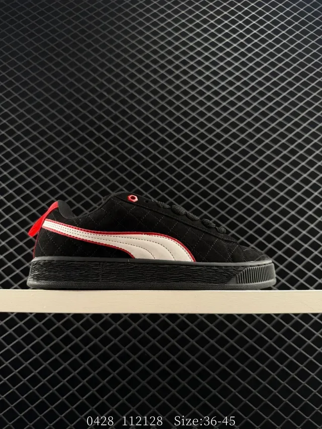 Puma Suede 50 Break Rouge Blanc matelassé haut Formstrip logo latéral lifestyle sneakers 9