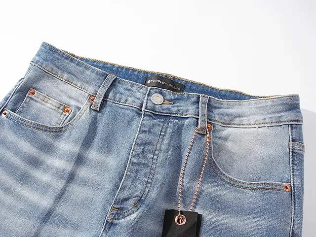 Purple Brand Blue Silver Flared-Leg Light-Wash Denim Jeans 4