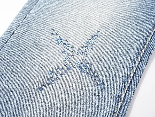 Purple Brand Blue Silver Flared-Leg Light-Wash Denim Jeans 12