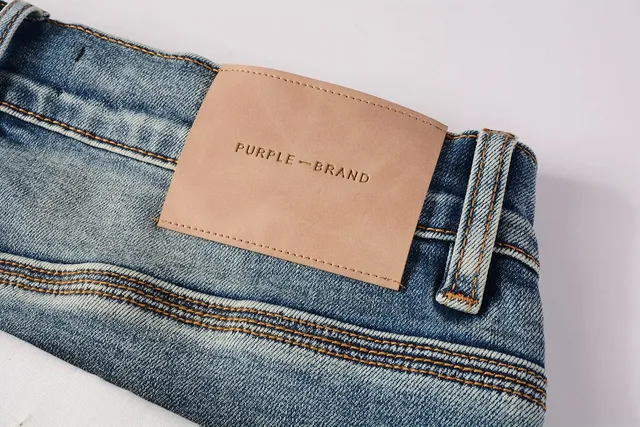 Purple Brand Distressed Light-Wash Raw-Edge Slim-Straight Jeans 4