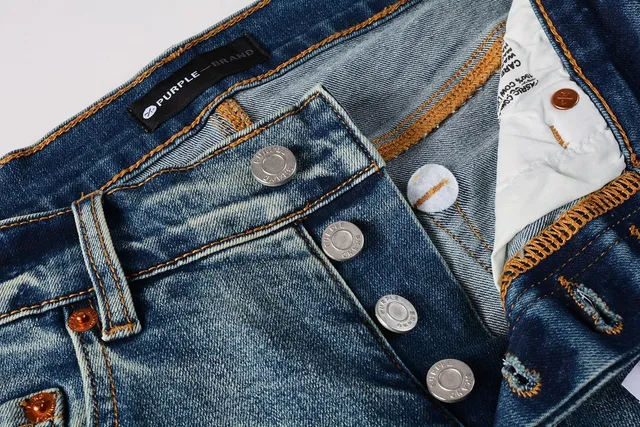 Purple Brand Distressed Light-Wash Raw-Edge Slim-Straight Jeans 11