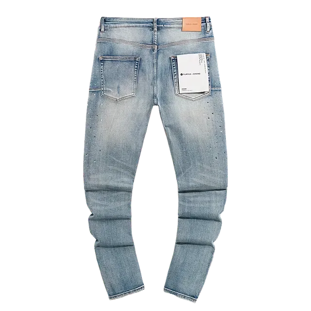 Purple Brand Distressed Light-Wash Slim-Fit Jeans 3