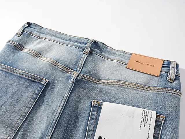 Purple Brand Distressed Light-Wash Slim-Fit Jeans 5