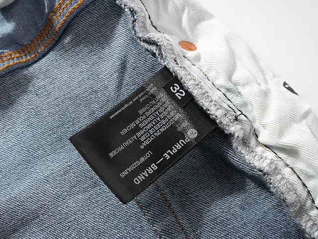 Purple Brand Distressed Light-Wash Slim-Fit Jeans 8