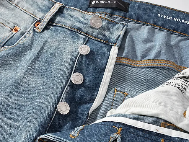 Purple Brand Distressed Light-Wash Slim-Fit Jeans 11