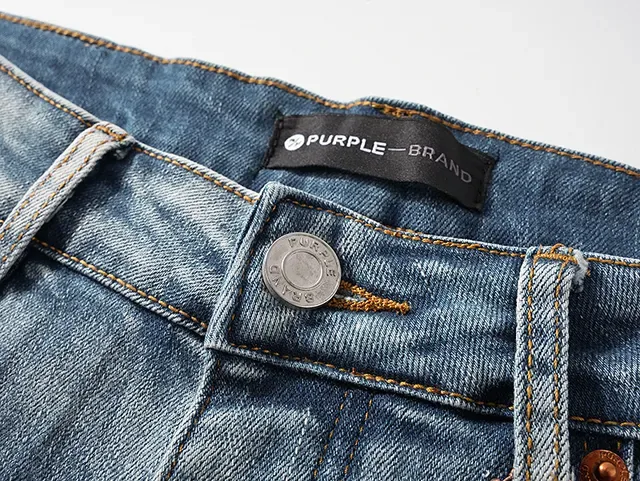 Purple Brand Distressed Light-Wash Slim-Fit Jeans 12