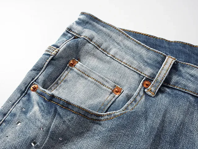 Purple Brand Distressed Light-Wash Slim-Fit Jeans 13