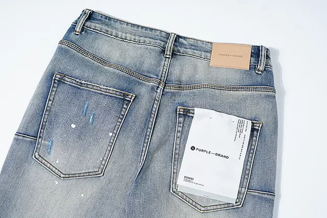 Purple Brand Distressed Paint-Splattered Tapered-Fit Mid-Rise Jeans 5