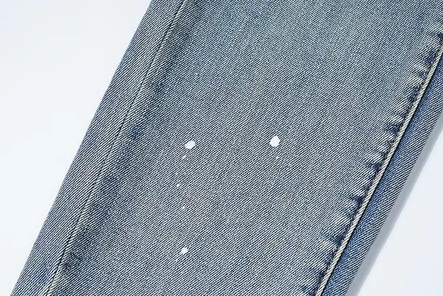 Purple Brand Distressed Paint-Splattered Tapered-Fit Mid-Rise Jeans 9