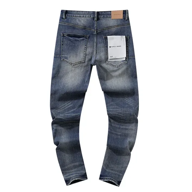 Purple Brand Distressed Slim-Tapered Blue Jeans 3