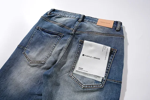 Purple Brand Distressed Slim-Tapered Blue Jeans 5