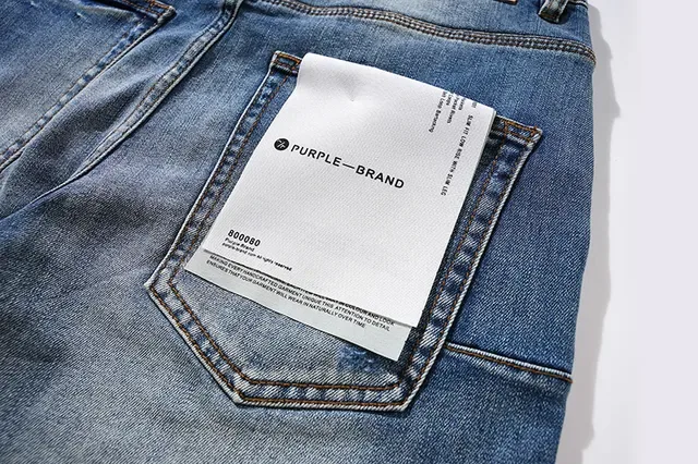Purple Brand Distressed Slim-Tapered Blue Jeans 8