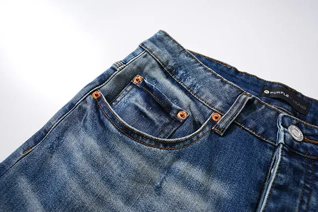 Purple Brand Distressed Slim-Tapered Blue Jeans 12