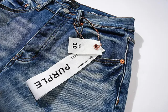 Purple Brand Distressed Slim-Tapered Blue Jeans 15