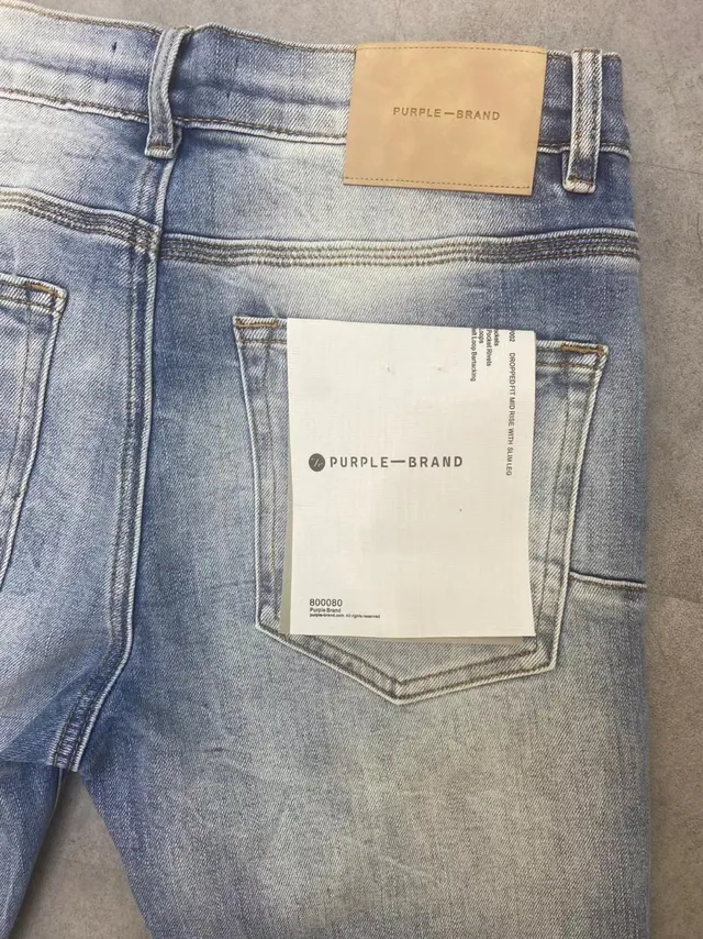Purple Brand Light-Wash Gradient Fade Slim-Tapered Jeans 2