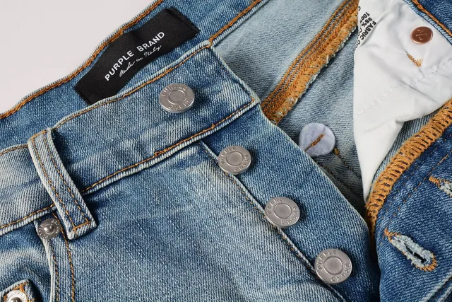 Purple Brand Medium-Wash Distressed Denim Shorts 8