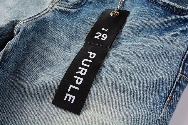 Purple Brand Medium-Wash Distressed Denim Shorts 9