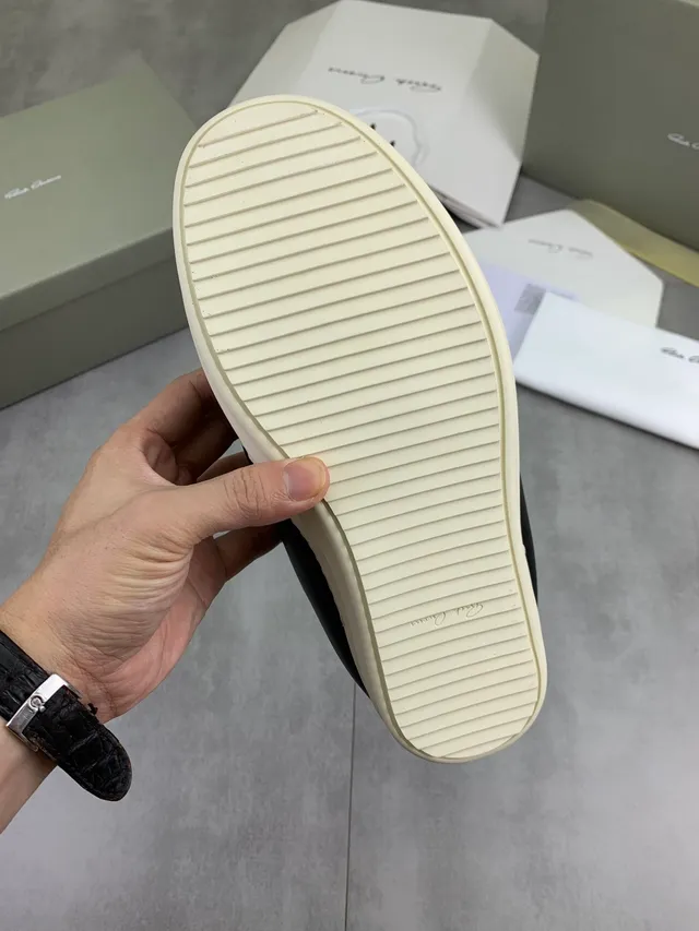 Rick Owens Black Beige Low-Top Leather Upper Lifestyle Sneakers 2