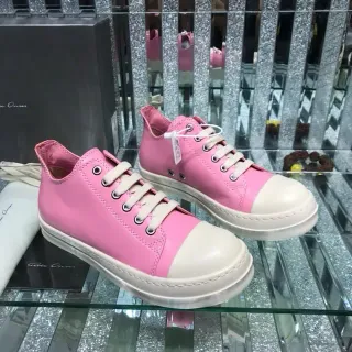 Rick Owens DRKSHDW Geobasket Pink and Cream Lifestyle Sneakers