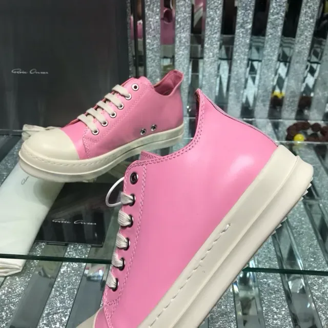 Rick Owens DRKSHDW Geobasket Pink and Cream Lifestyle Sneakers 3
