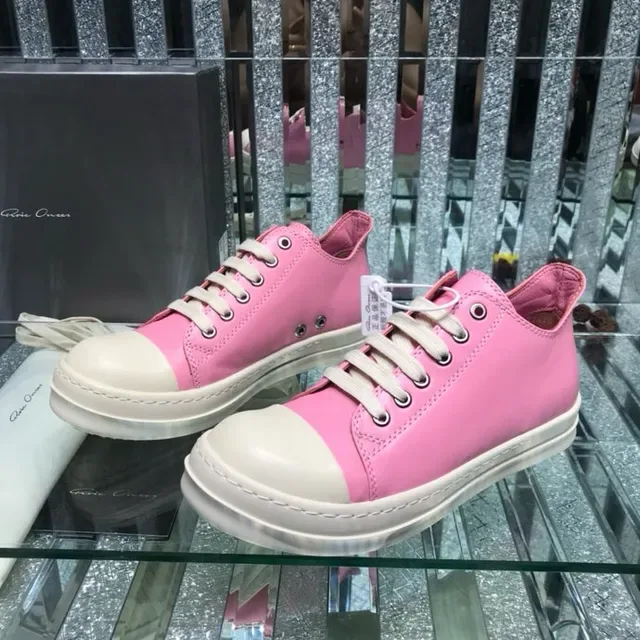 Rick Owens DRKSHDW Geobasket Pink and Cream Lifestyle Sneakers 5