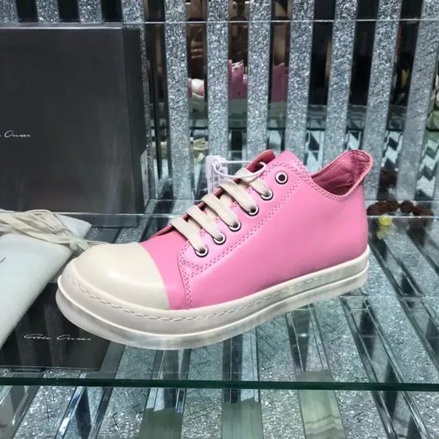 Rick Owens DRKSHDW Geobasket Pink and Cream Lifestyle Sneakers 7